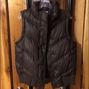 Women's brown leather vest